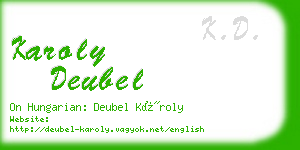 karoly deubel business card